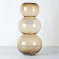 Amber glass vase Bubble Broste tan glass vase